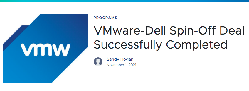 VMware-Dell Spin-Off Deal Successfully Completed - VMscrub