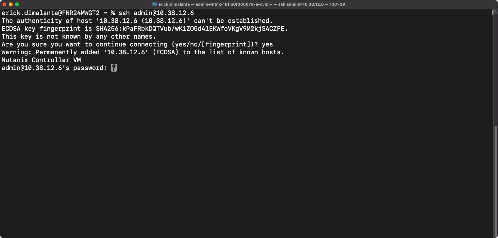 commandssh